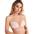 Soutien-gorge push-up adhésif sexy dos nu invisible